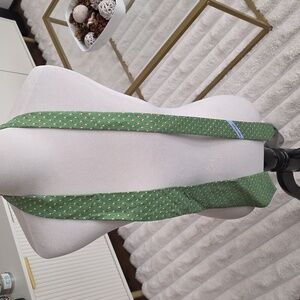 Novelty Salvator Ferragamo Vintage Airplane Kelly Green Silk Tie